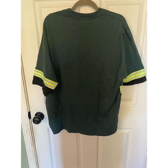 ASOS Men's Oversized Hi-Vis Reflective Green Long Sleeve Shirt Size S - Picture 3 of 3